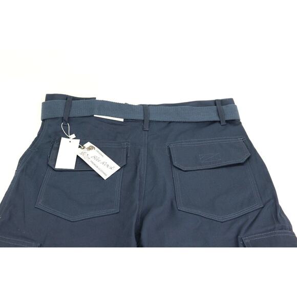 Blue Rock Men's Cotton Belted Cargo Shorts in Navy Blue Size 30 Retail $42 New - Picture 5 of 7